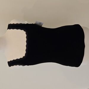 Arianne Black Velvet Camisole with Lace